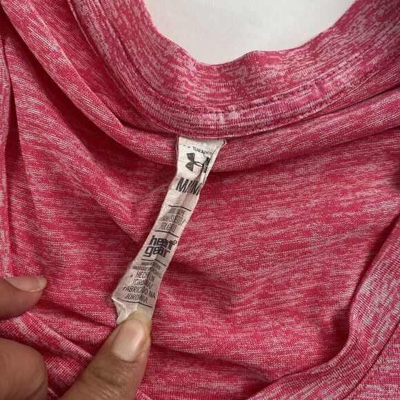 Under Armour Heat Gear Womens T-Shirt Tech V-Neck Twist Short Sleeve Pink Size M - Picture 6 of 11